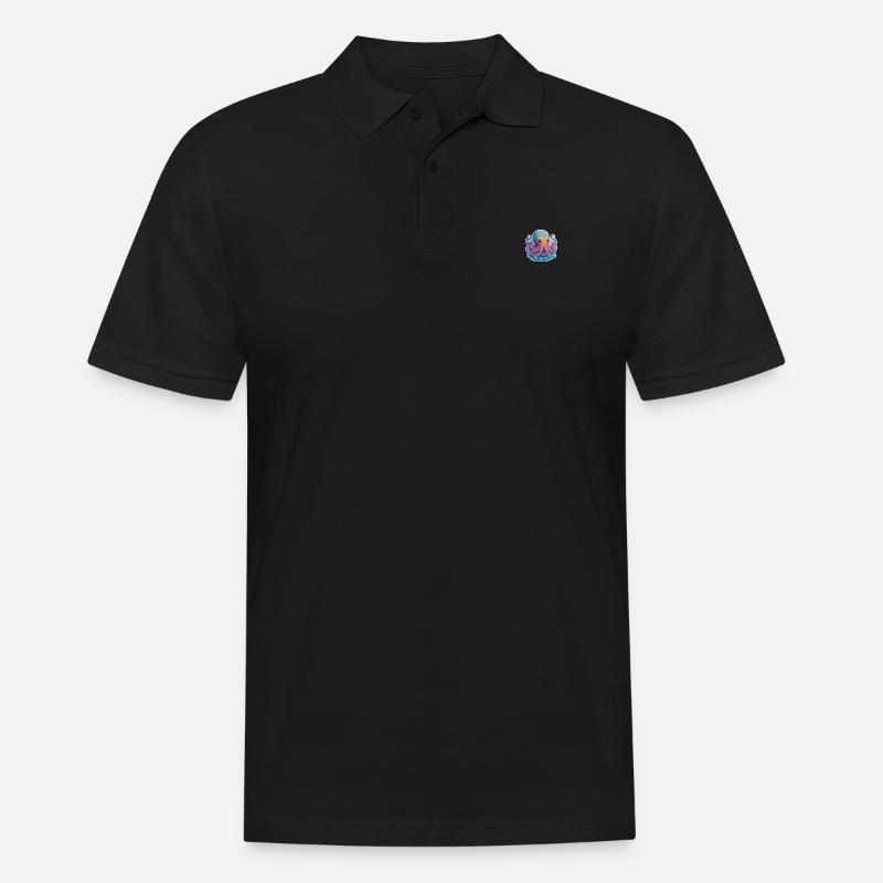 Octopus - Männer Poloshirt - Schwarz