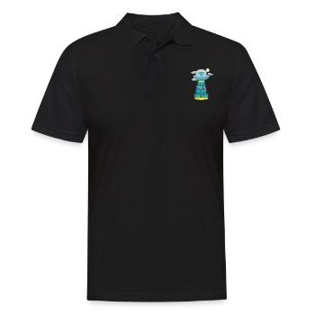 UFO - Männer Poloshirt - Schwarz - Vorne - Kai (181cm)