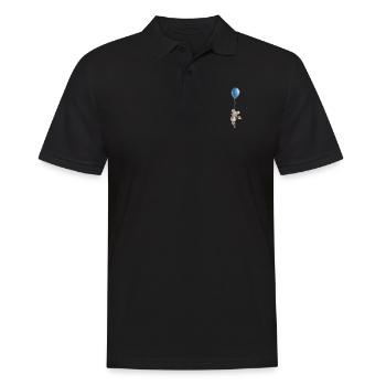 Maus - Männer Poloshirt - Schwarz - Vorne - Kai (181cm)