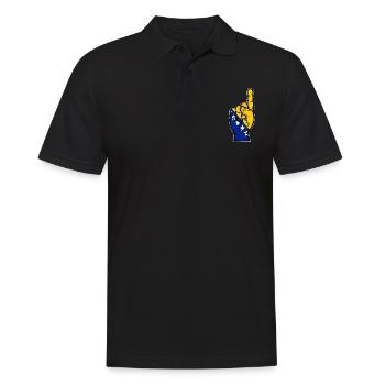 Drapeau de Bosnie numéro 1 utilisé - Polo Homme - noir - Devant - Kai (181cm)