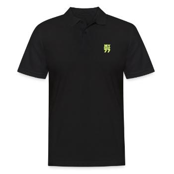 Birthday 77 - Men's Polo Shirt - black - Front - Kai (181cm)