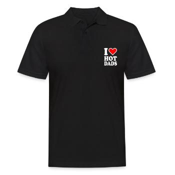 I love hot dads - Men's Polo Shirt - black - Front - Kai (181cm)