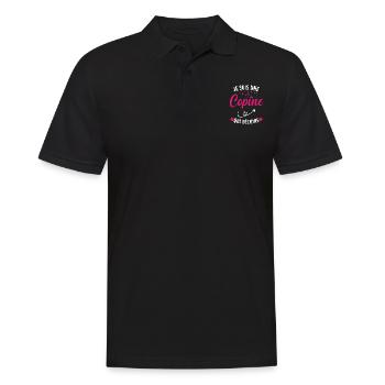 Je Suis Une Copine Qui Déchire Humour Cadeau - Polo Homme - noir - Devant - Kai (181cm)