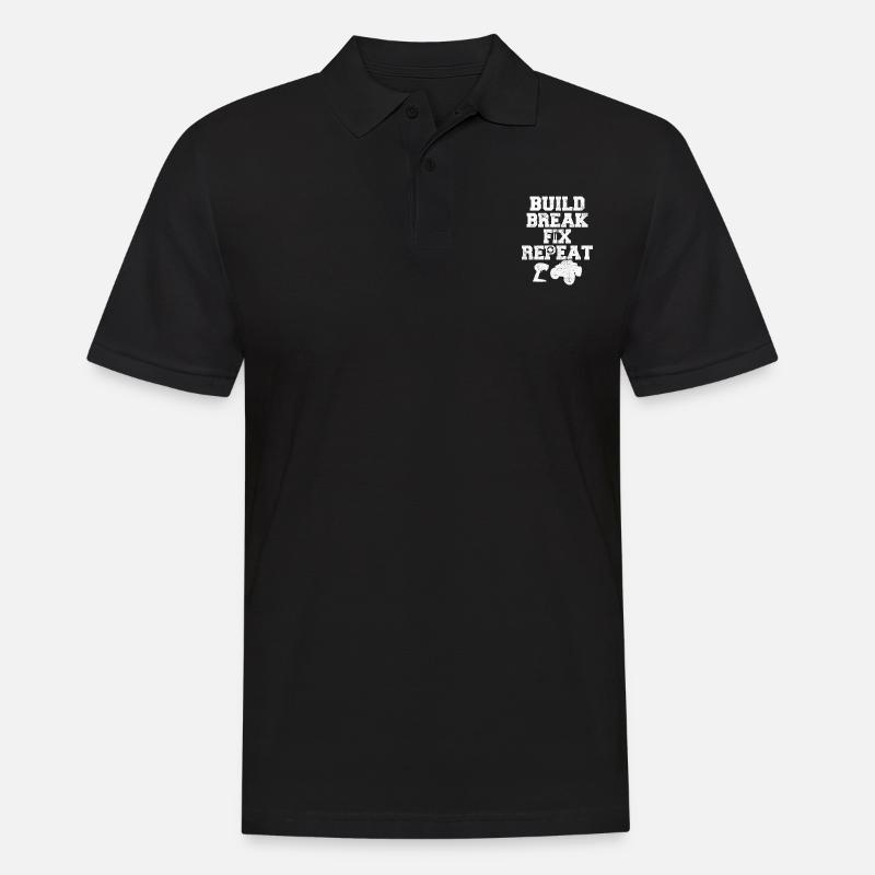 RC remotely controlled - Men's Polo Shirt - black