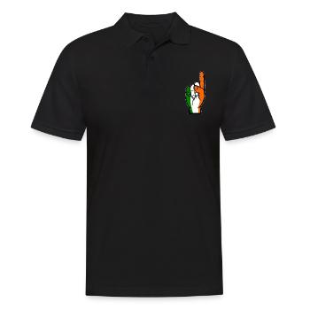 Irland Flagge Nummer 1 - Männer Poloshirt - Schwarz - Vorne - Kai (181cm)