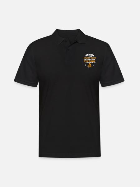 Retraité et cycliste - Cadeau Papy cycliste - Polo Homme - noir