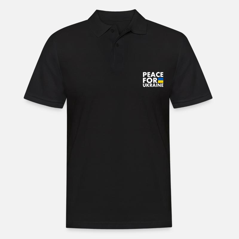 Ukraine - Männer Poloshirt - Schwarz