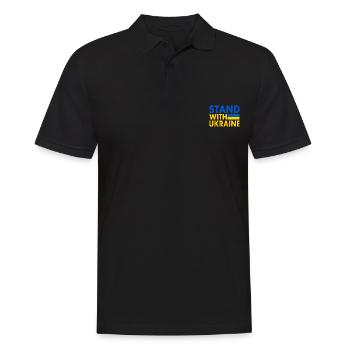 stand with ukraine - Polo Homme - noir - Devant - Kai (181cm)