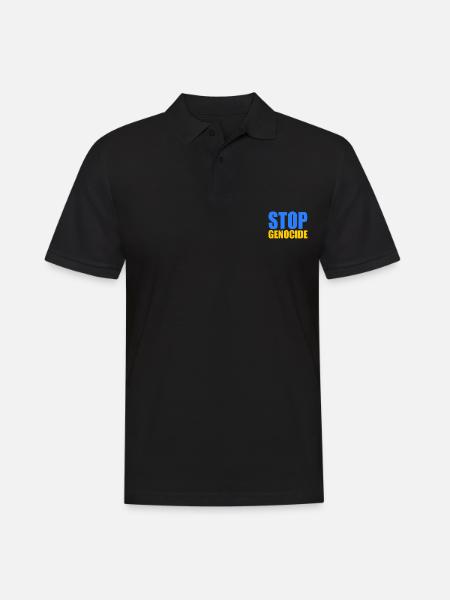 Stop genocide - Men's Polo Shirt - black