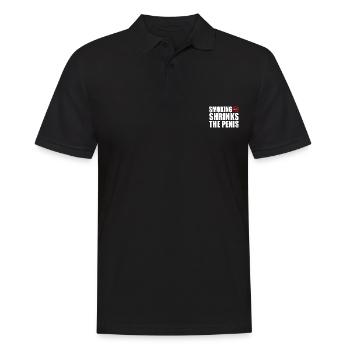 Smoking shrinks the penis - Männer Poloshirt - Schwarz - Vorne - Kai (181cm)