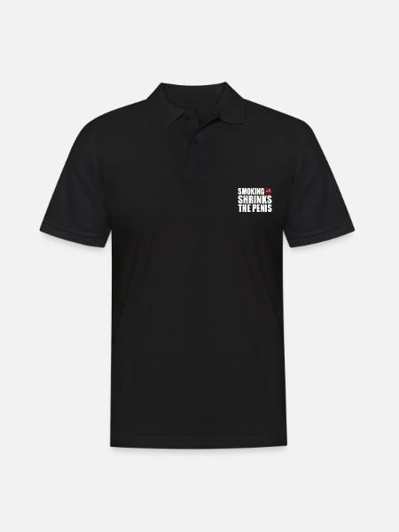 Smoking shrinks the penis - Men's Polo Shirt - black