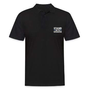 stand with ukraine - Polo Homme - noir - Devant - Kai (181cm)