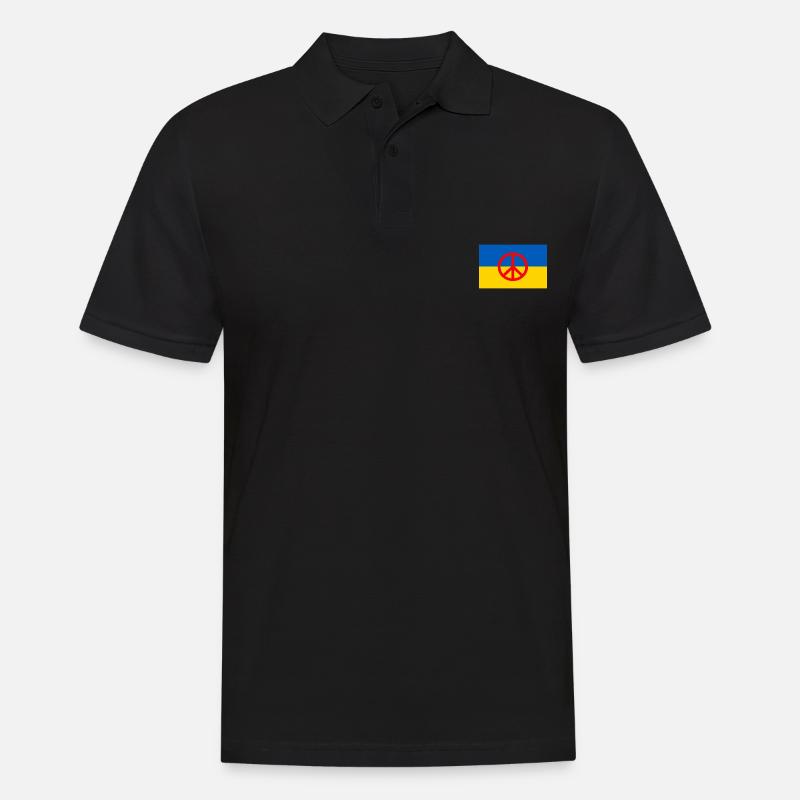 Ukraine - Männer Poloshirt - Schwarz
