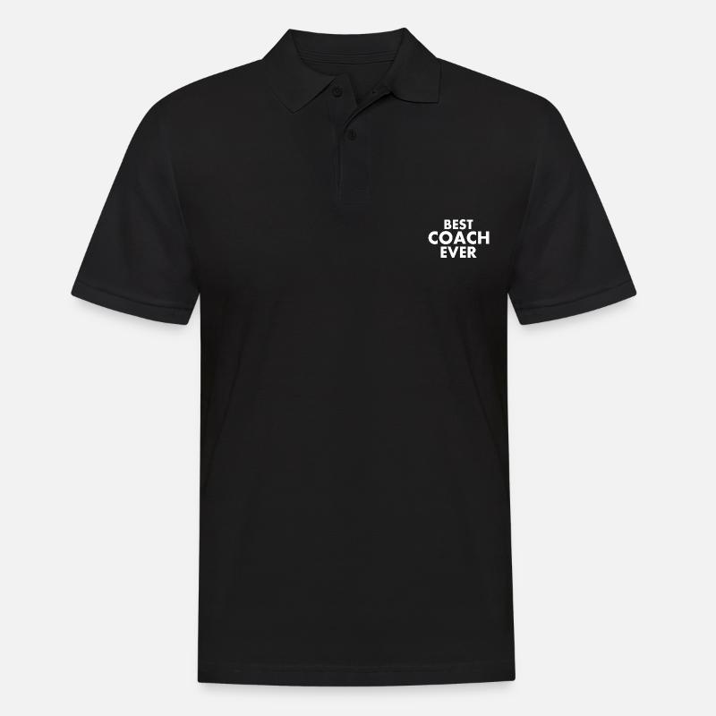 Best coach ever - Männer Poloshirt - Schwarz