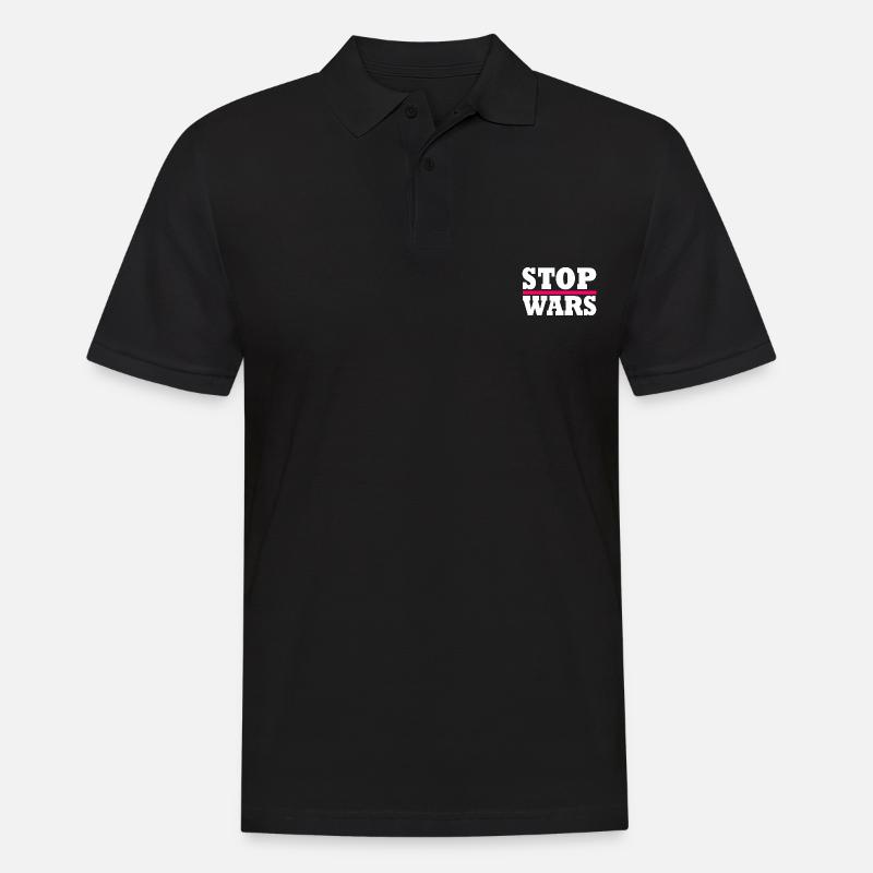 Stop wars - Polo Homme - noir