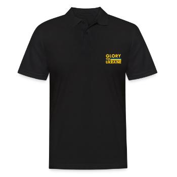 Glory to ukraine - Männer Poloshirt - Schwarz - Vorne - Kai (181cm)