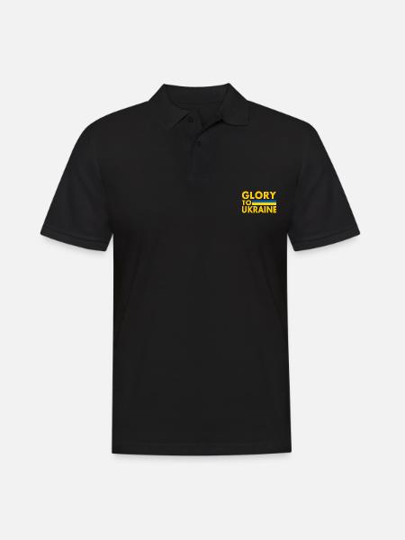 Glory to ukraine - Men's Polo Shirt - black