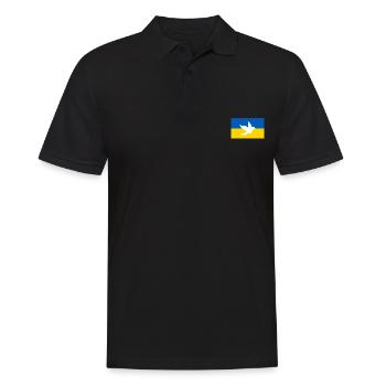 Ukraine - Männer Poloshirt - Schwarz - Vorne - Kai (181cm)