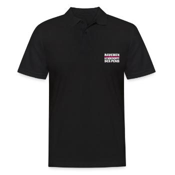 rauchen schrumpft der penis - Männer Poloshirt - Schwarz - Vorne - Kai (181cm)