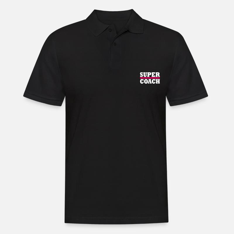 coach - Männer Poloshirt - Schwarz