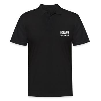 Smoking shrinks the penis - Polo Homme - noir - Devant - Kai (181cm)