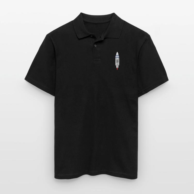 Spacecraft Rocket Space Space Flight Vector Men's Polo Shirt