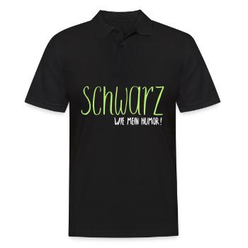 Schwarzer Humor - Männer Poloshirt - Schwarz - Vorne - Kai (181cm)
