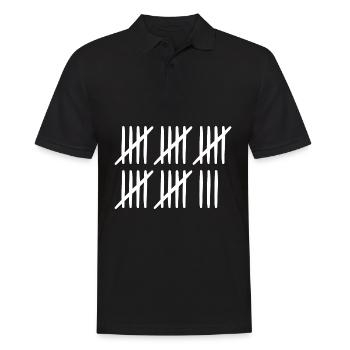 28 Geburtstag Strichliste 28 Jahre alt - Männer Poloshirt - Schwarz - Vorne - Kai (181cm)