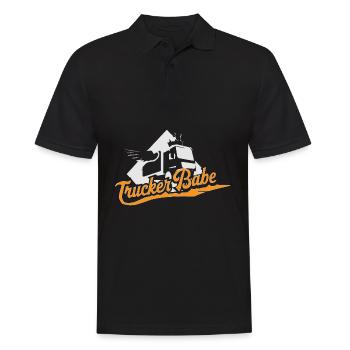 Trucker Babe - LKW Frauen Männer Leidenschaft - Männer Poloshirt - Schwarz - Vorne - Kai (181cm)