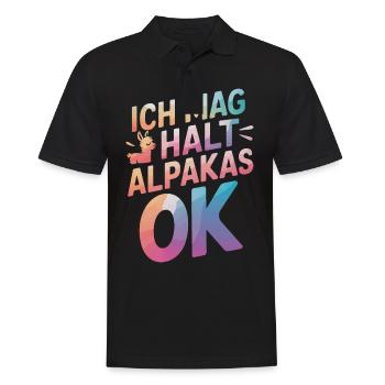 Alpaga lama alpaga animal - Polo Homme - noir - Devant - Kai (181cm)