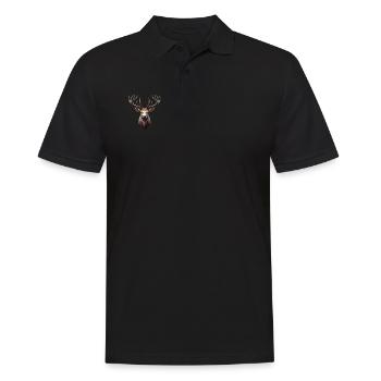 Polygone de cerf - Polo Homme - noir - Devant - Kai (181cm)