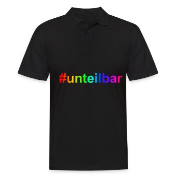 unteilbar wirsindmehr Demo gegen rechts - Männer Poloshirt - Schwarz - Vorne - Kai (181cm)