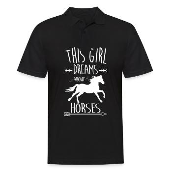 Cheval Poney Norvégien Haflinger Icelandic Horse Gift - Polo Homme - noir - Devant - Kai (181cm)