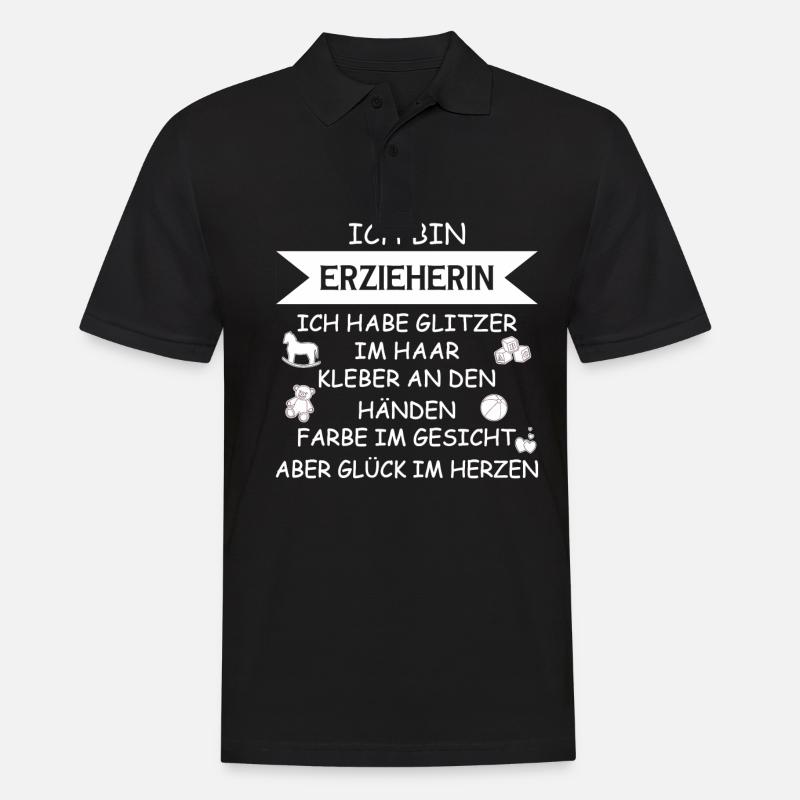 Abschiedsgeschenk Erzieherin Kindergarten Geschenk - Männer Poloshirt - Schwarz
