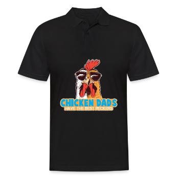 Chicken Daddy Hühner Huhn Vater - Männer Poloshirt - Schwarz - Vorne - Kai (181cm)
