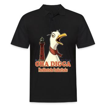 OHA Attaque de panique de l’Allemagne du Nord Frise Mer du Nord - Polo Homme - noir - Devant - Kai (181cm)