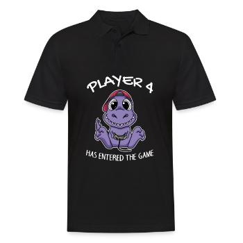Viertes Baby Spieler 4 Kind Baby Dinosaurier - Männer Poloshirt - Schwarz - Vorne - Kai (181cm)