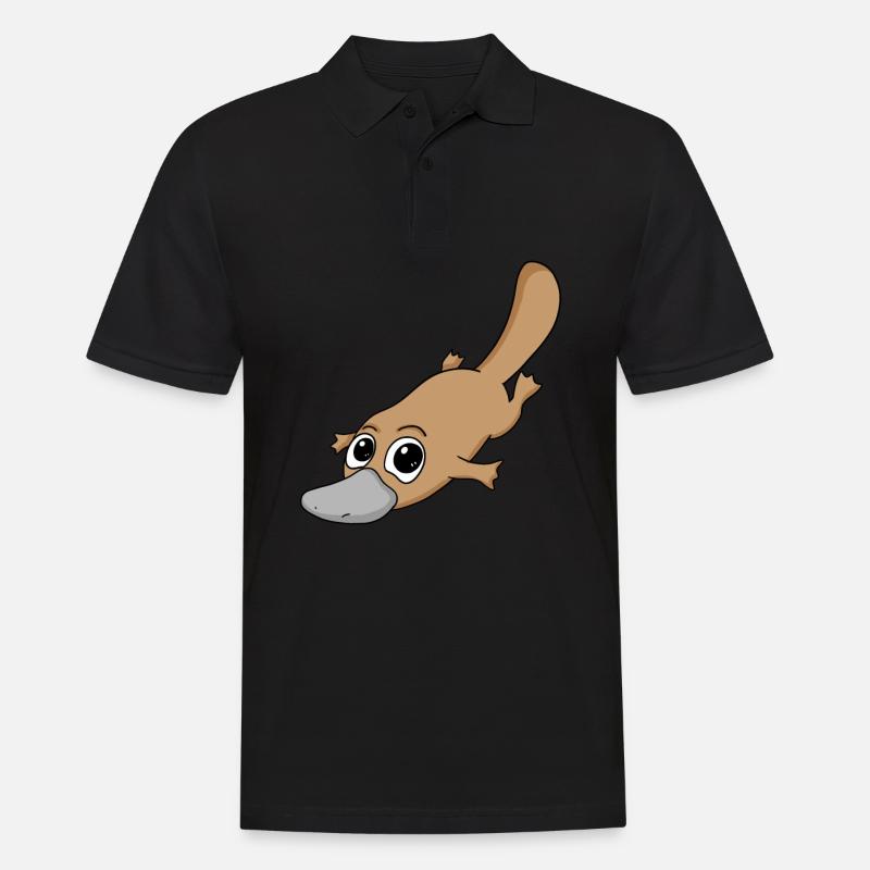 Schnabeltier - Männer Poloshirt - Schwarz