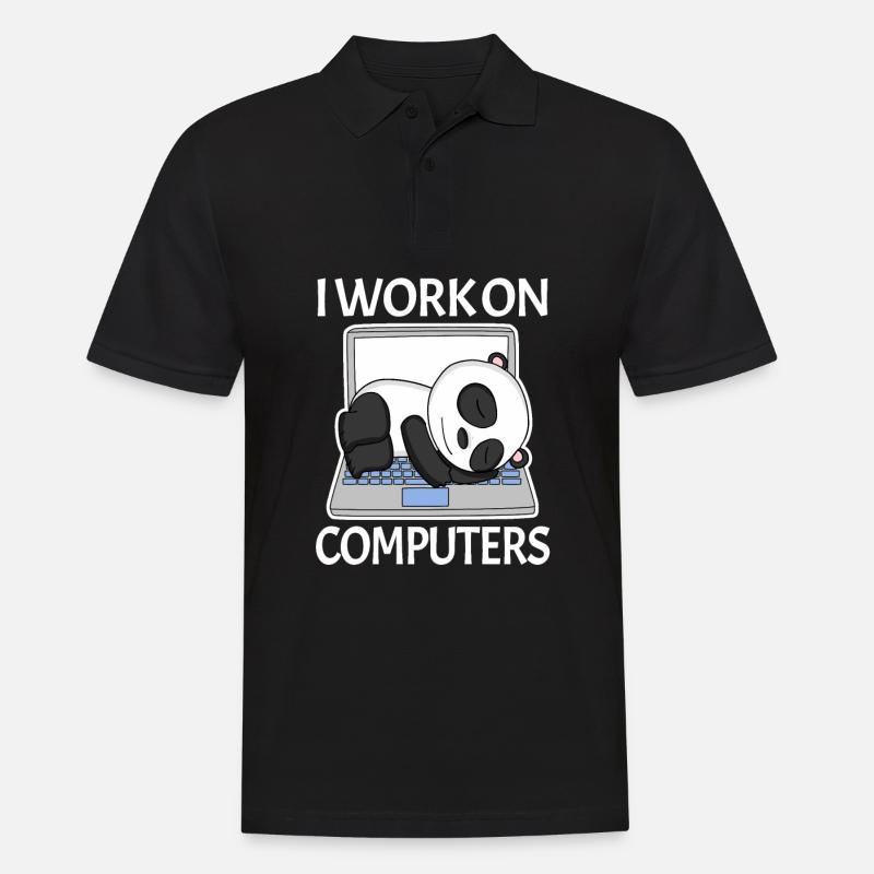 Computer nerd programmør herre gave - Herre poloshirt - sort