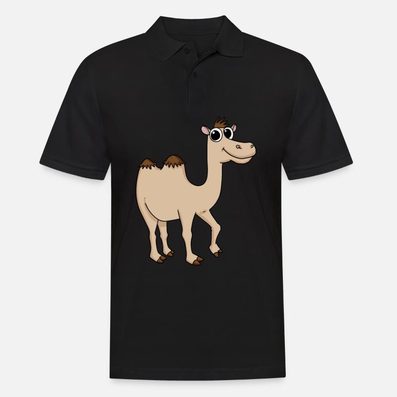 Niedliches Kamel - Männer Poloshirt - Schwarz