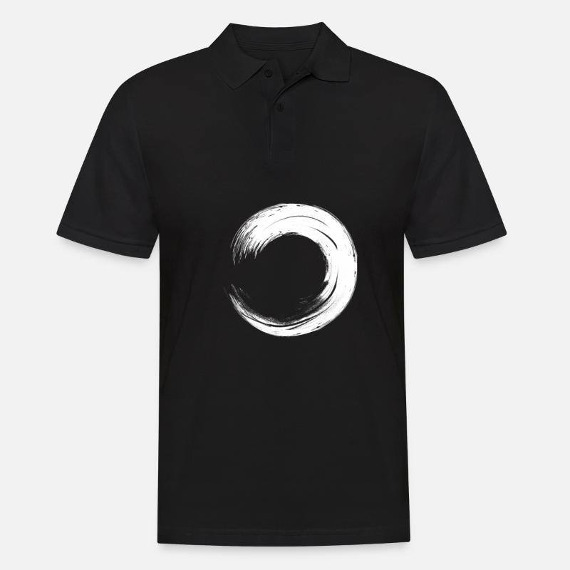 Kreis - Männer Poloshirt - Schwarz