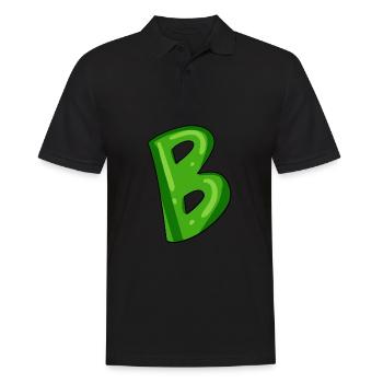 B - Männer Poloshirt - Schwarz - Vorne - Kai (181cm)