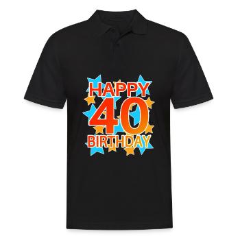 40 ans d’anniversaire Idée cadeau - Polo Homme - noir - Devant - Kai (181cm)