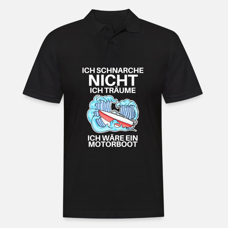 Motorboot Boote Boot - Männer Poloshirt - Schwarz