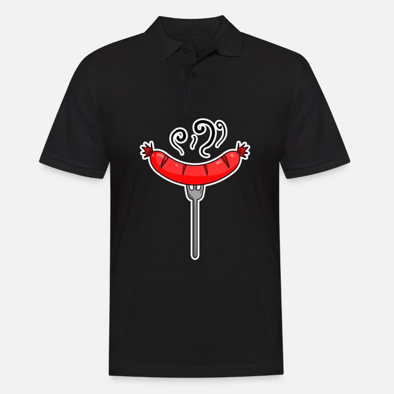 Wurst - Männer Poloshirt - Schwarz