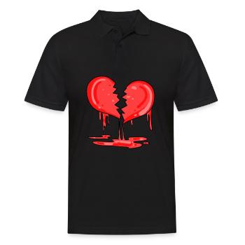 Broken heart - Men's Polo Shirt - black - Front - Kai (181cm)