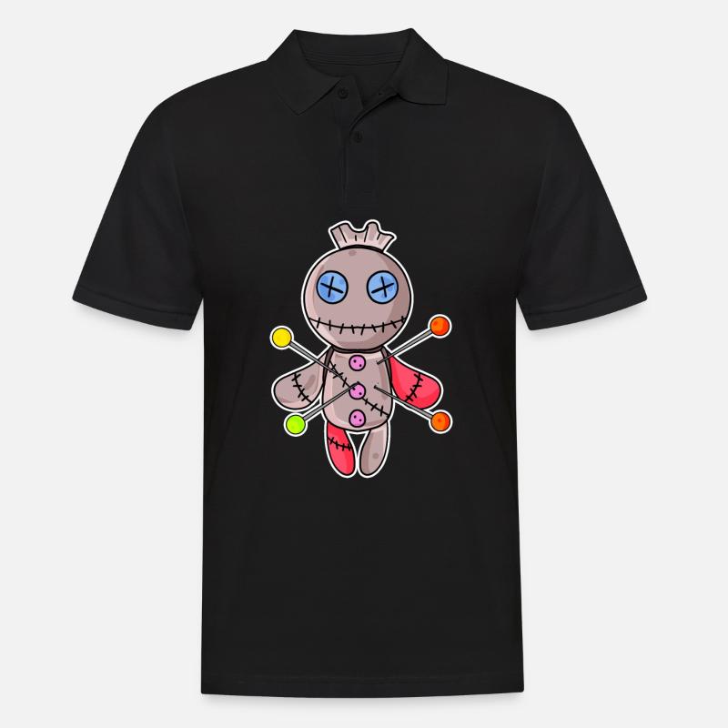 Voodoo doll - Männer Poloshirt - Schwarz