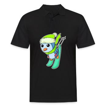 Ski fahren - Männer Poloshirt - Schwarz - Vorne - Kai (181cm)