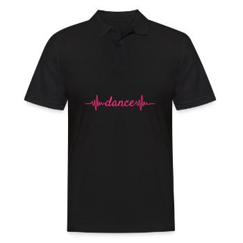 Heartbeat EKG Dancing Dance Waltz Gift - Men's Polo Shirt - black - Front - Kai (181cm)