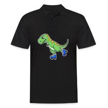 Inline Skating dinosaure - Polo Homme - noir - Devant - Kai (181cm)